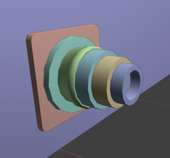 A screenshot after "blocking out" the mesh shape